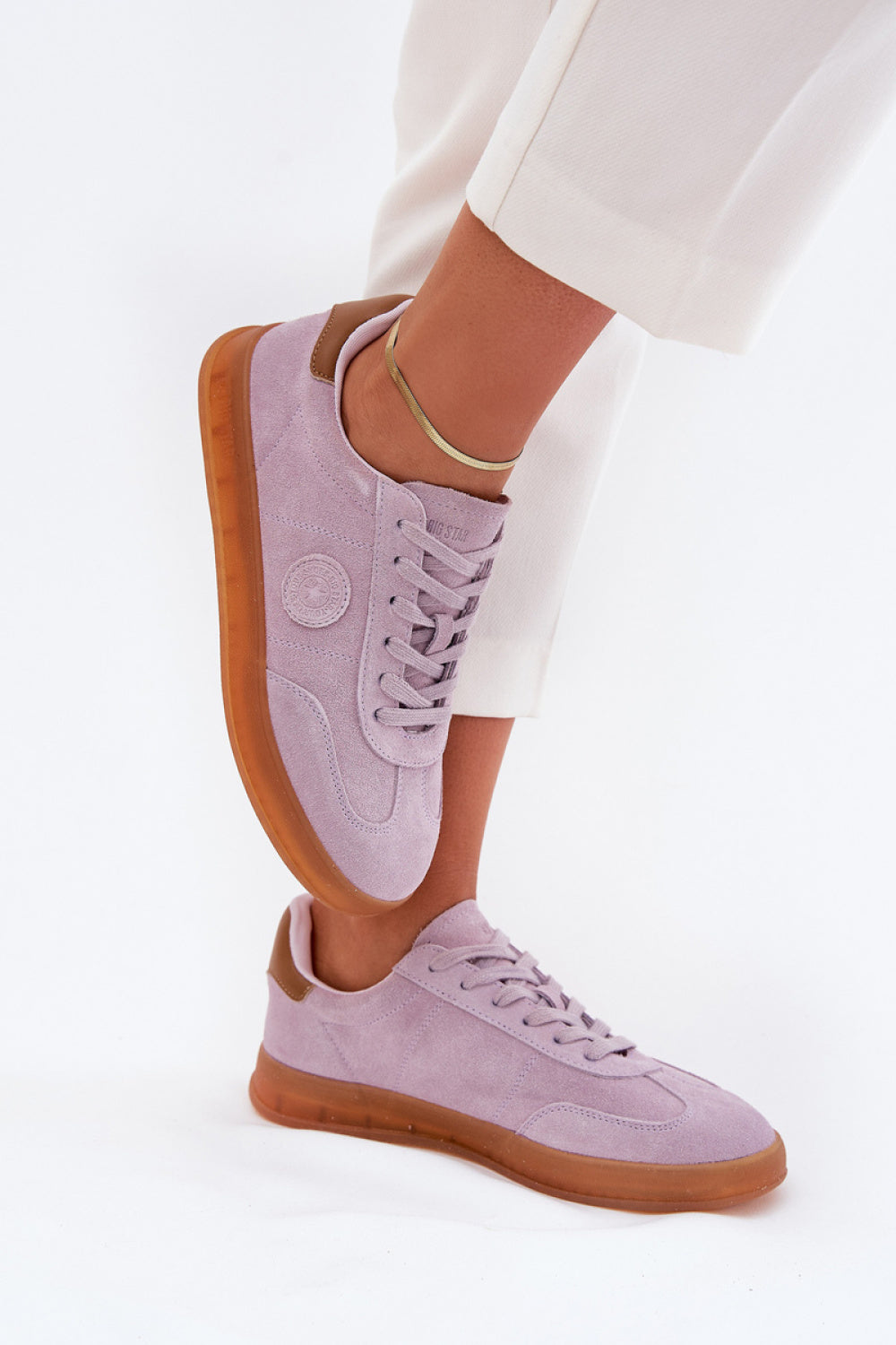 Step In Style Violet Suede Trainers - view 3