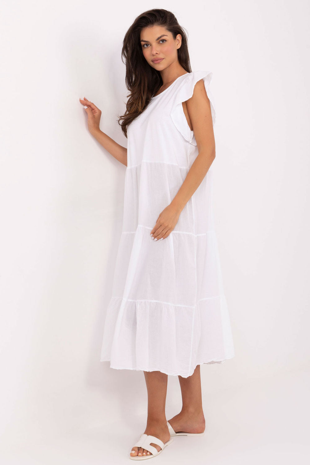 Och Bella White Midi Oversized Dress - view 2