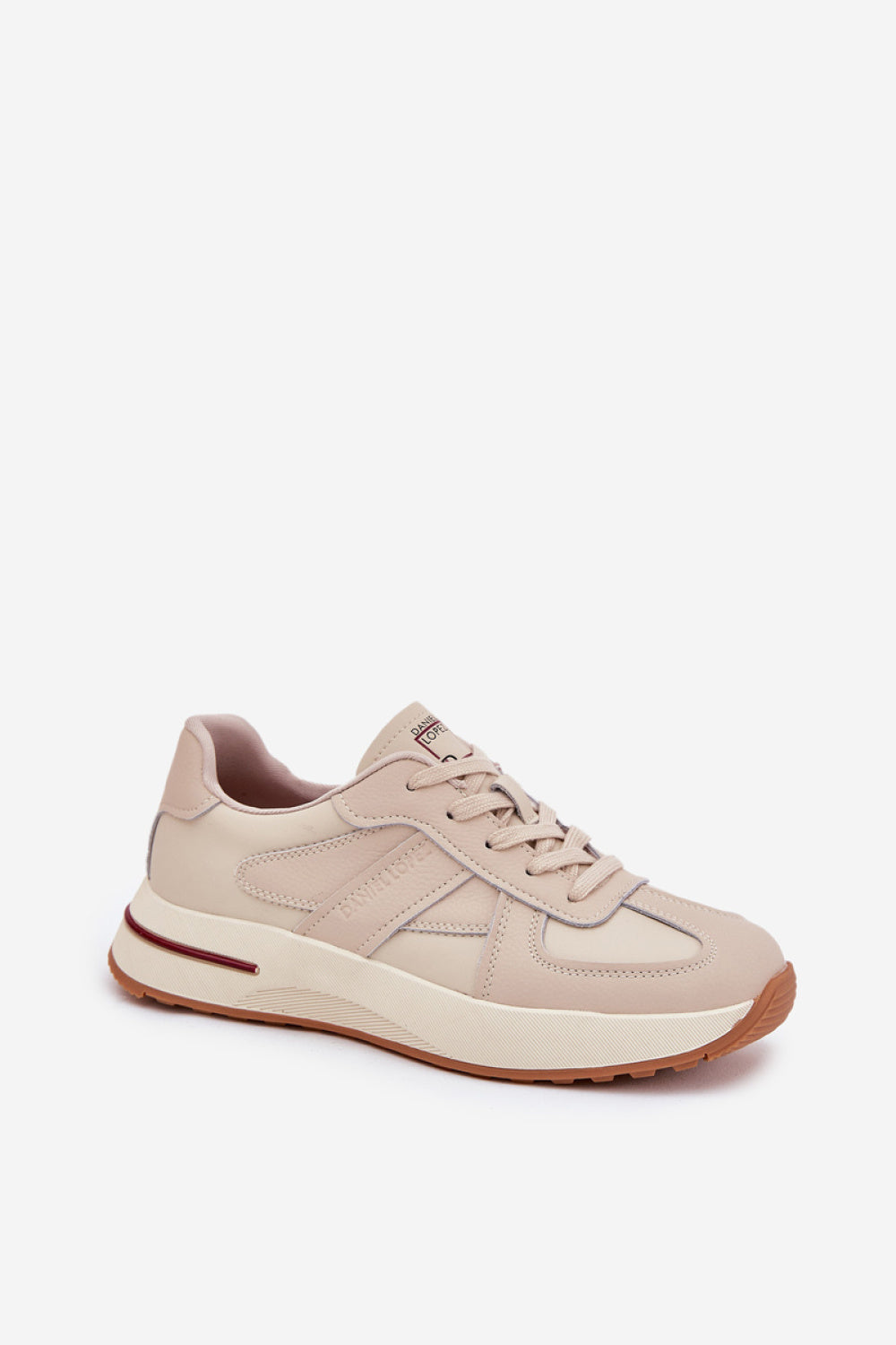 Step In Style Beige Leather Trainers - view 2