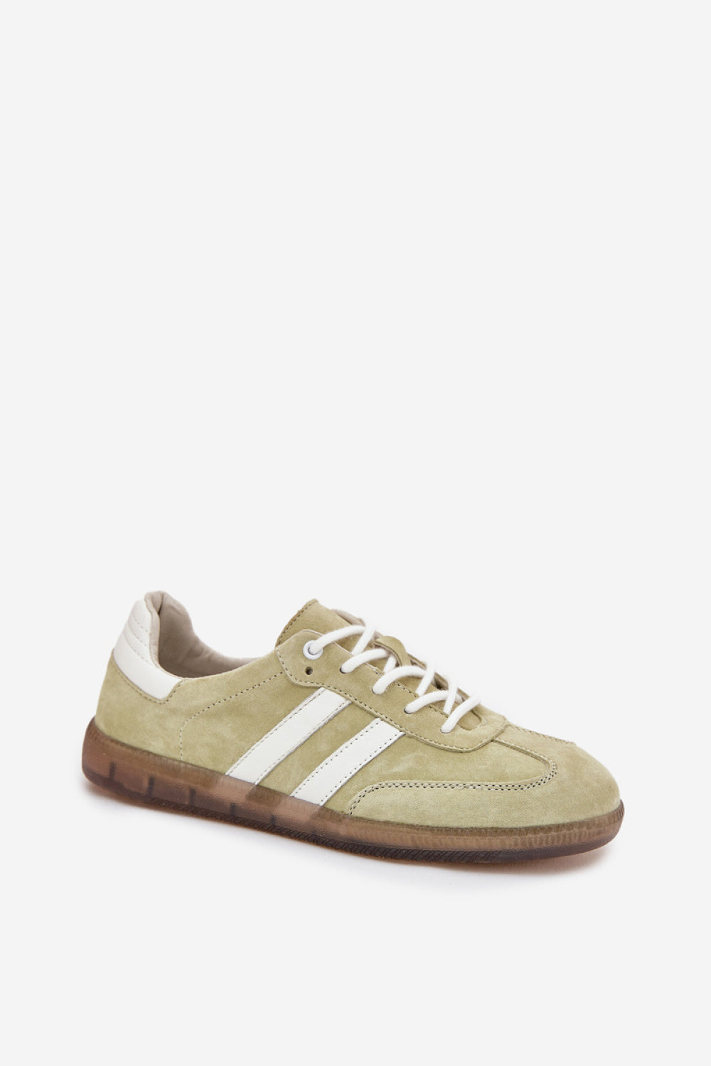 Step In Style Lime Leather Trainers - view 2