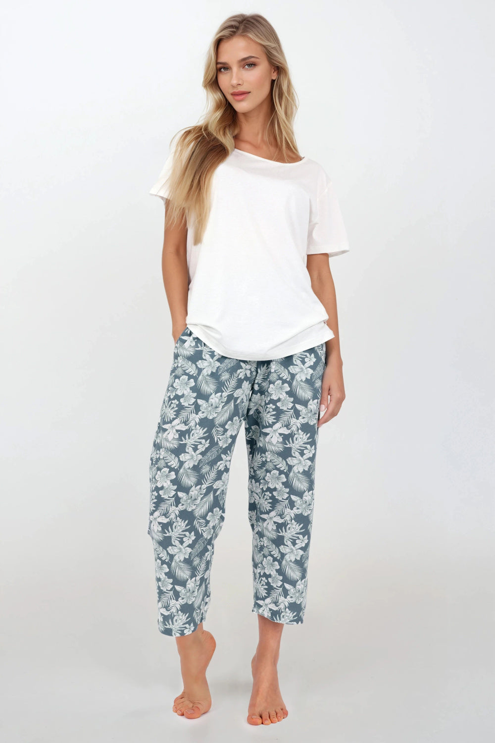Momenti Per Me Casual Beauty Green Short Sleeve Pyjamas