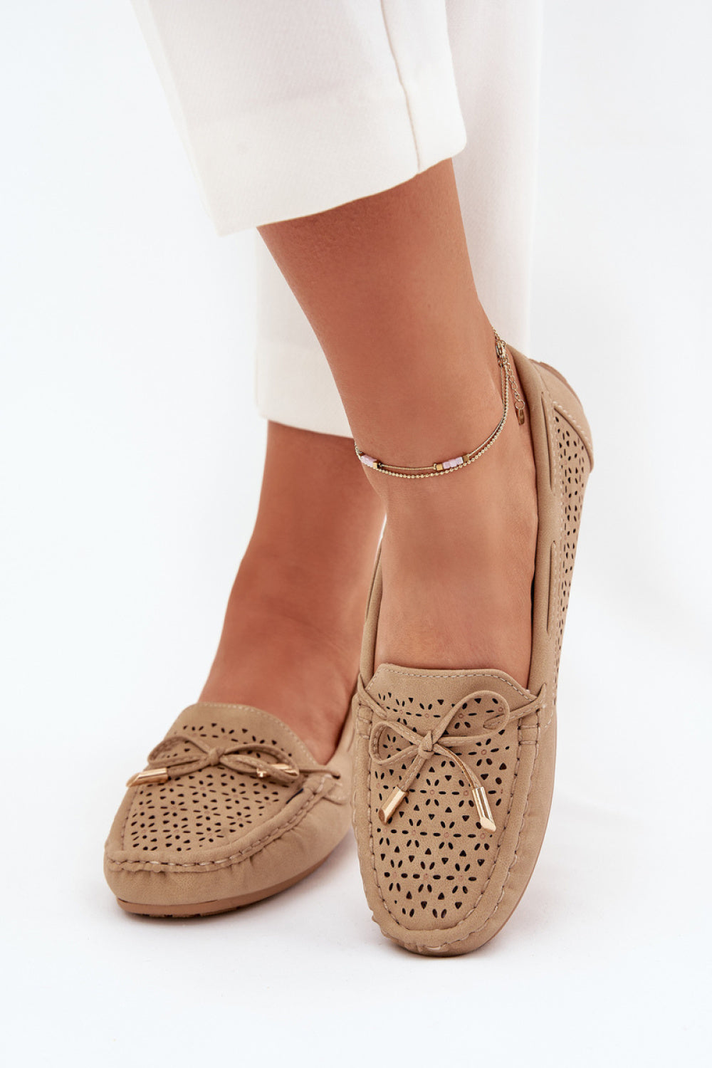 Step In Style Mirisa Khaki Lace Moccasins - view 3