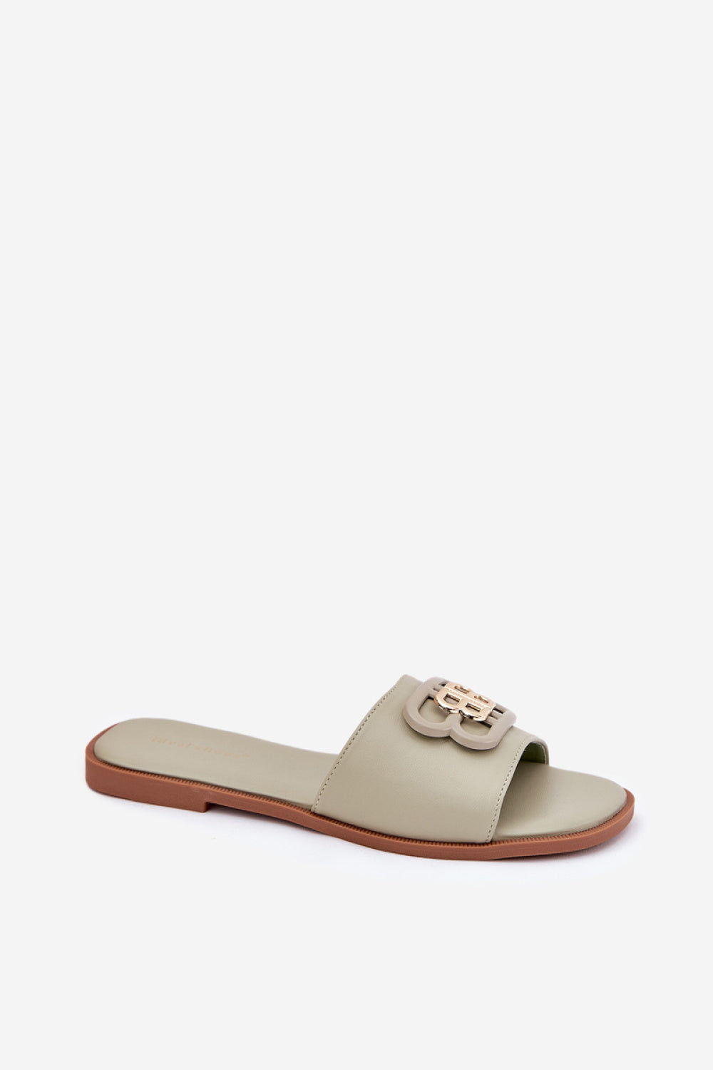Step In Style Nenitta Green Faux Leather Flip Flops - view 2