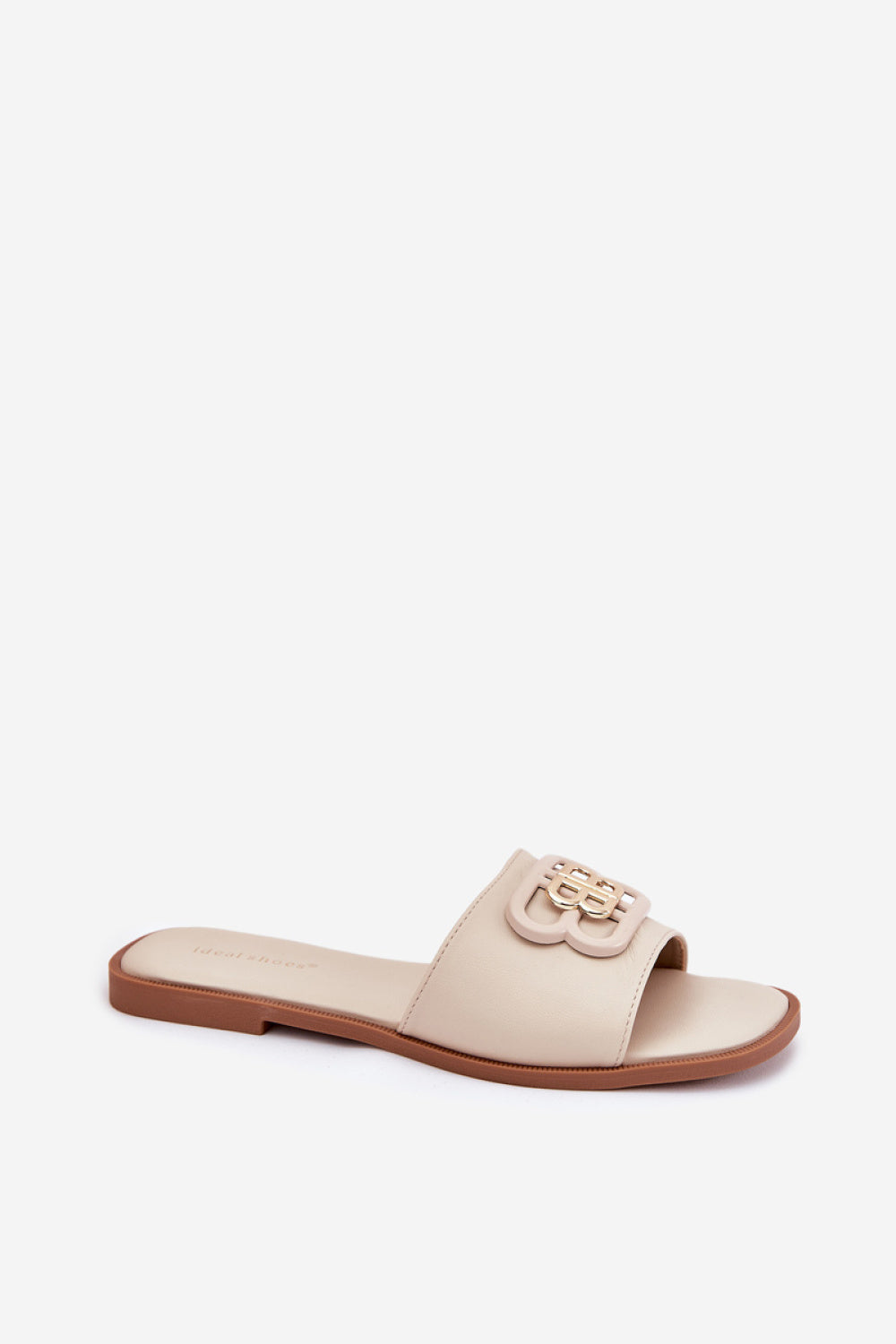 Step In Style Nenitta Beige Faux Leather Flip Flops - view 2