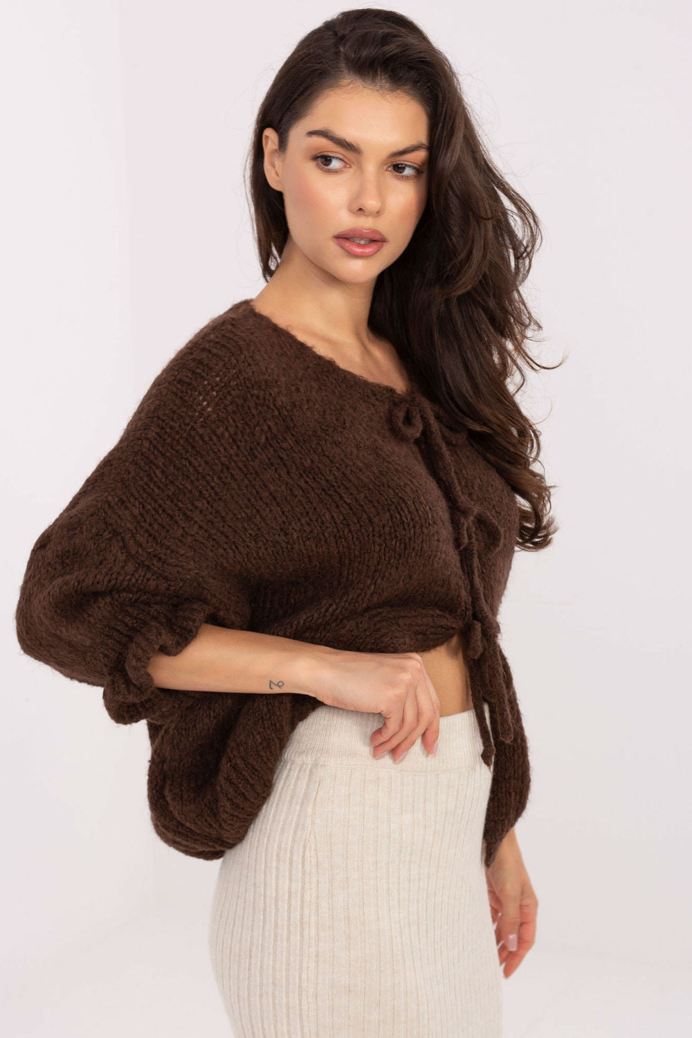 Italy Moda Brown Cardigan - view 3