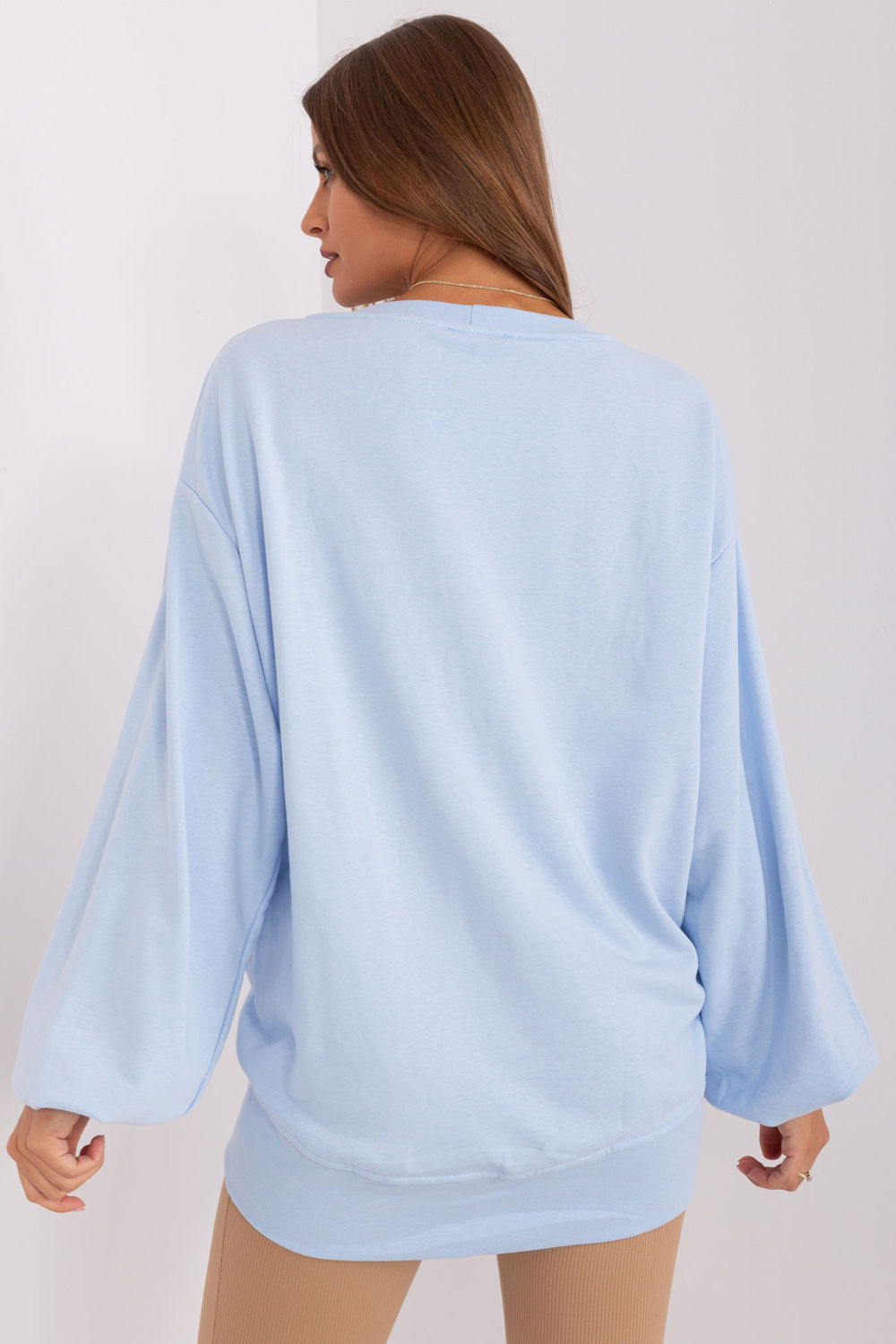 Ex Moda Light Blue Oversized Cotton Sweatshirt - view 2