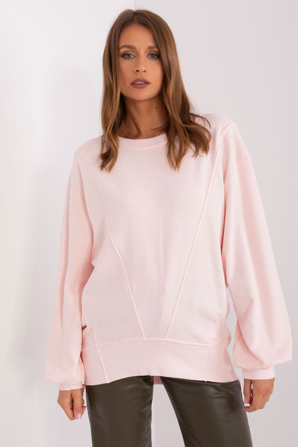 Ex Moda Light Pink Oversized Cotton Sweatshirt - view 4