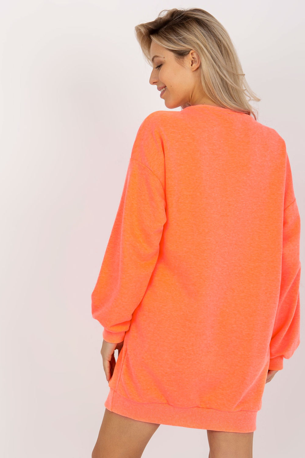 Ex Moda Neon Orange Long Sleeve Cotton Sweatshirt - view 3