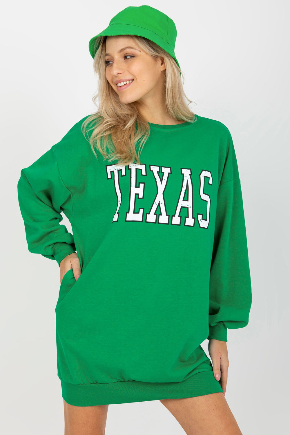 Ex Moda Green Long Sleeve Cotton Sweatshirt