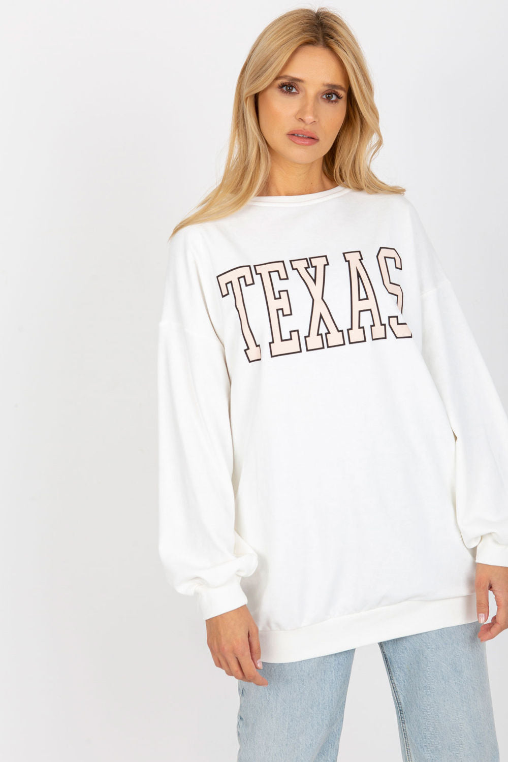 Ex Moda Pink Long Sleeve Cotton Sweatshirt