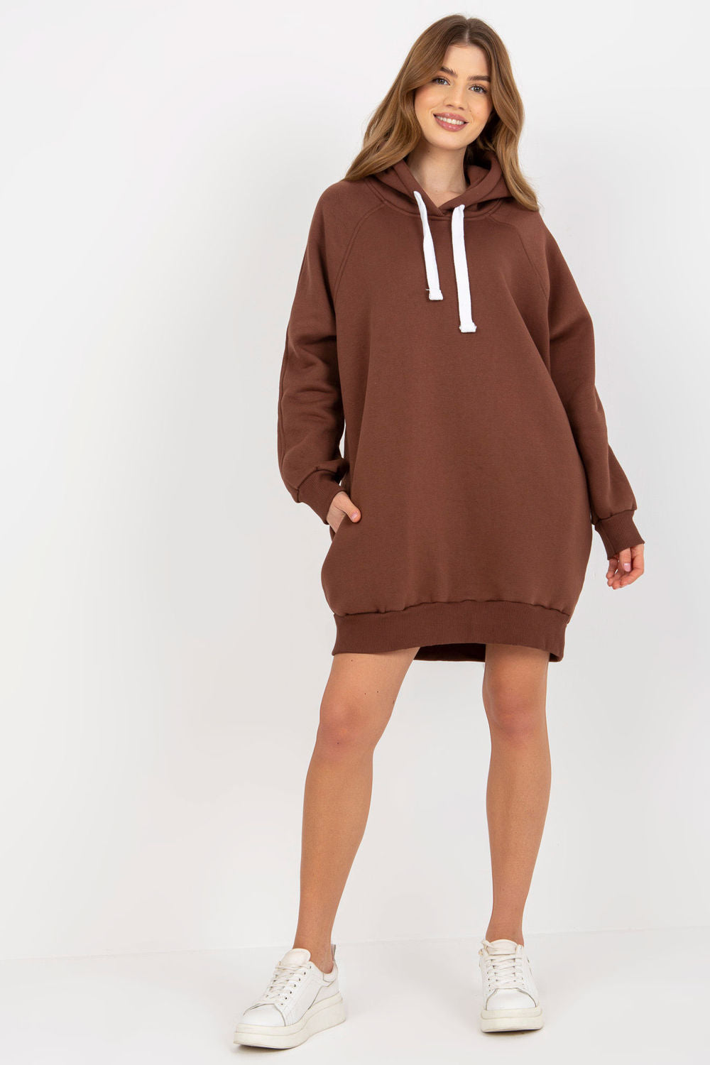 Ex Moda Brown Hooded Long Sleeve Sweatshirt - view 2