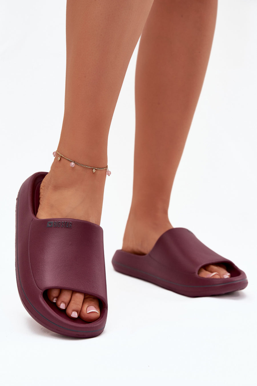 Step In Style Burgundy Flip Flops