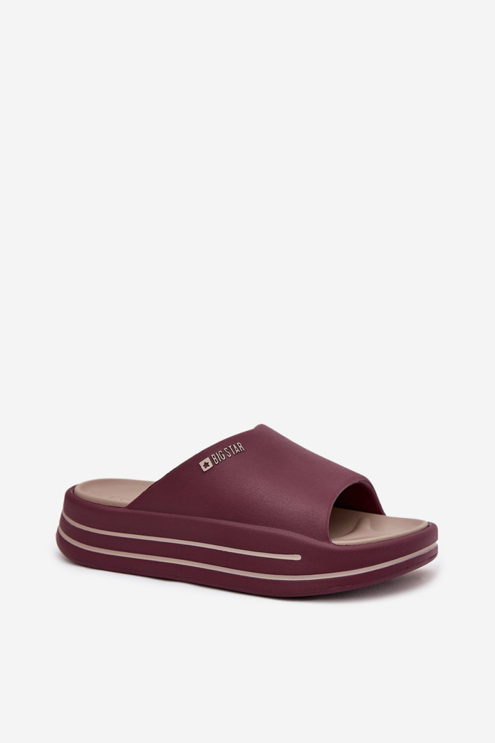 Step In Style Burgundy Flip Flops - view 2