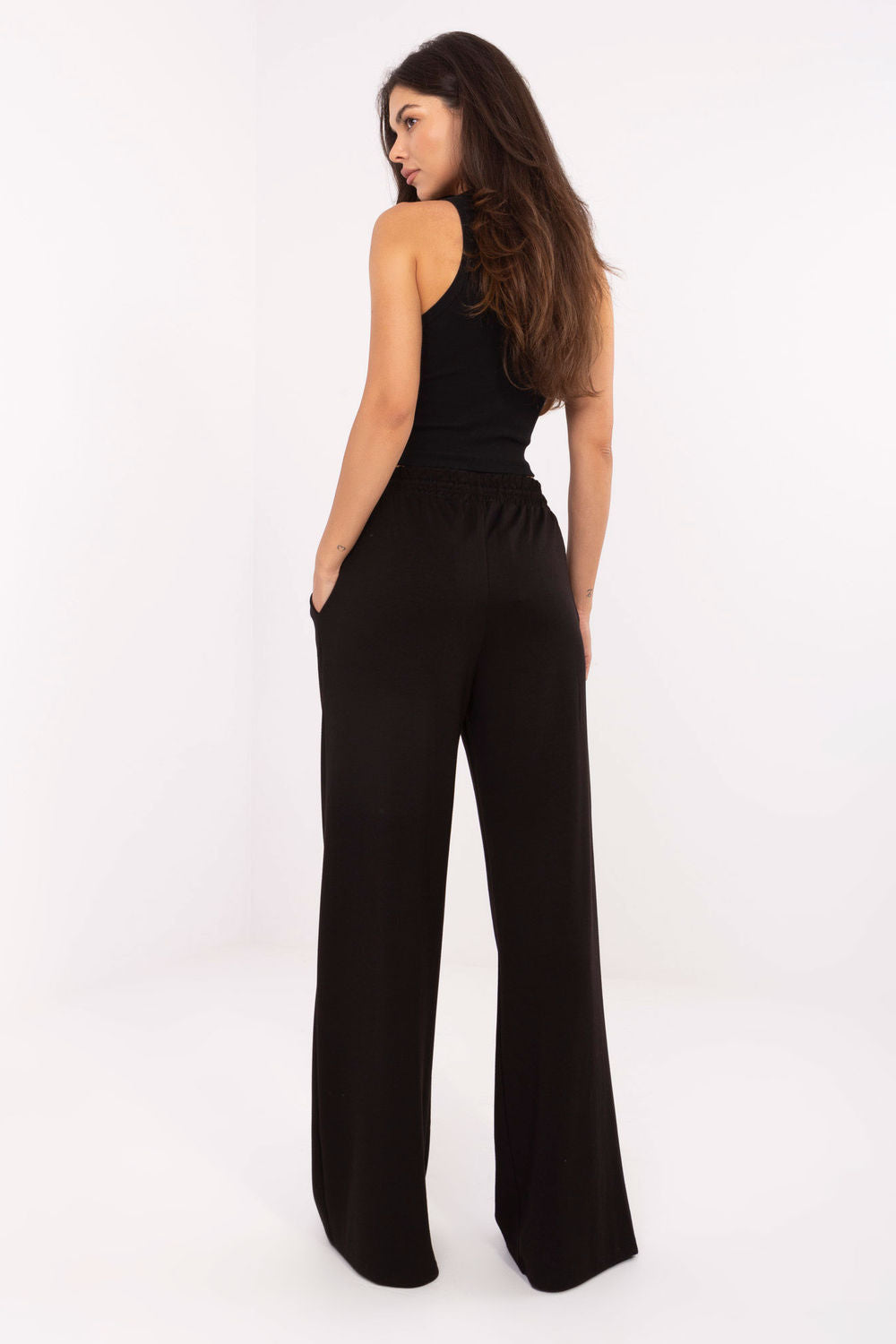 Relevance Black Wide Leg High Waisted Joggers - view 3