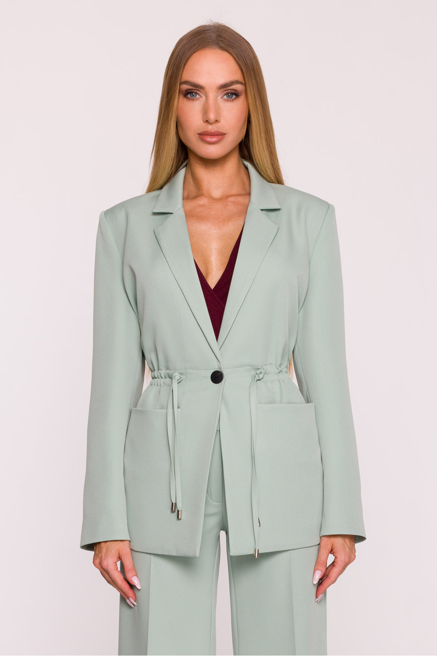 Moe Mint Oversized Long Sleeve Jacket
