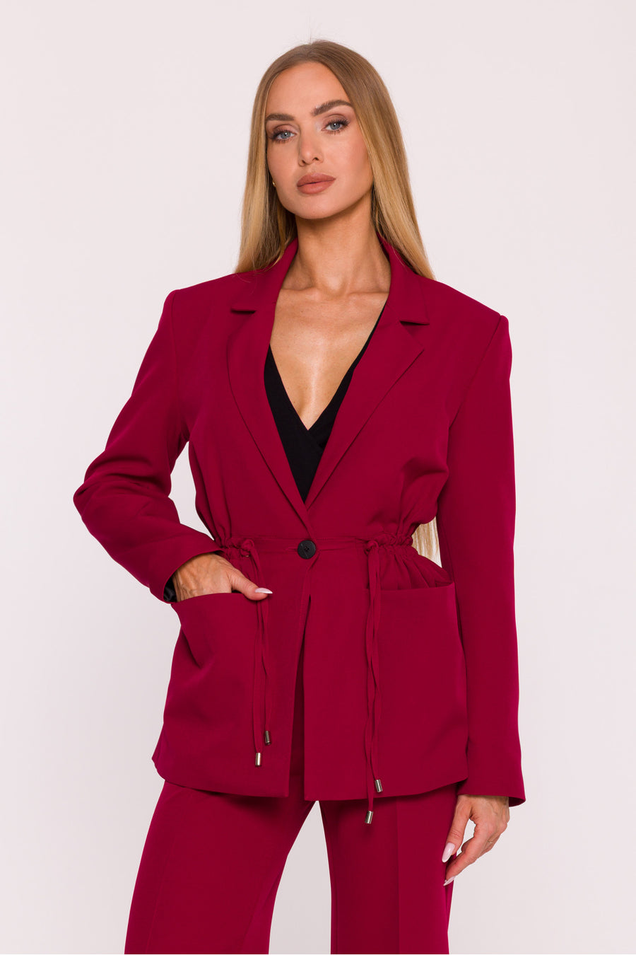 Moe Burgundy Oversized Jacket