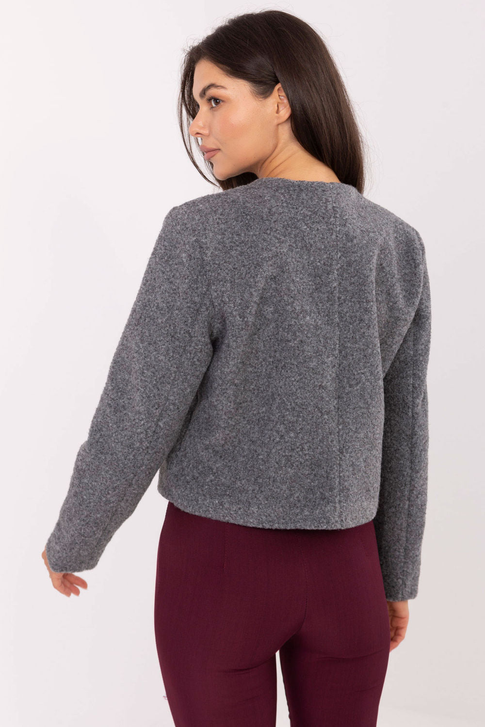 Rue Paris Dark Grey Long Sleeve Jacket - view 2