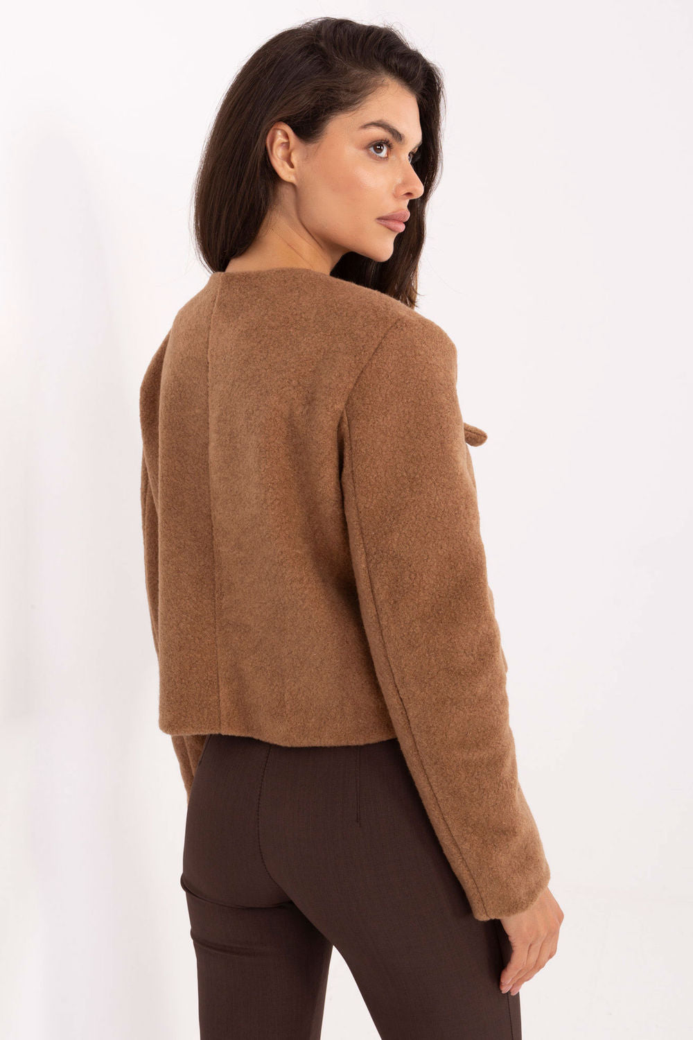 Rue Paris Camel Long Sleeve Jacket - view 3