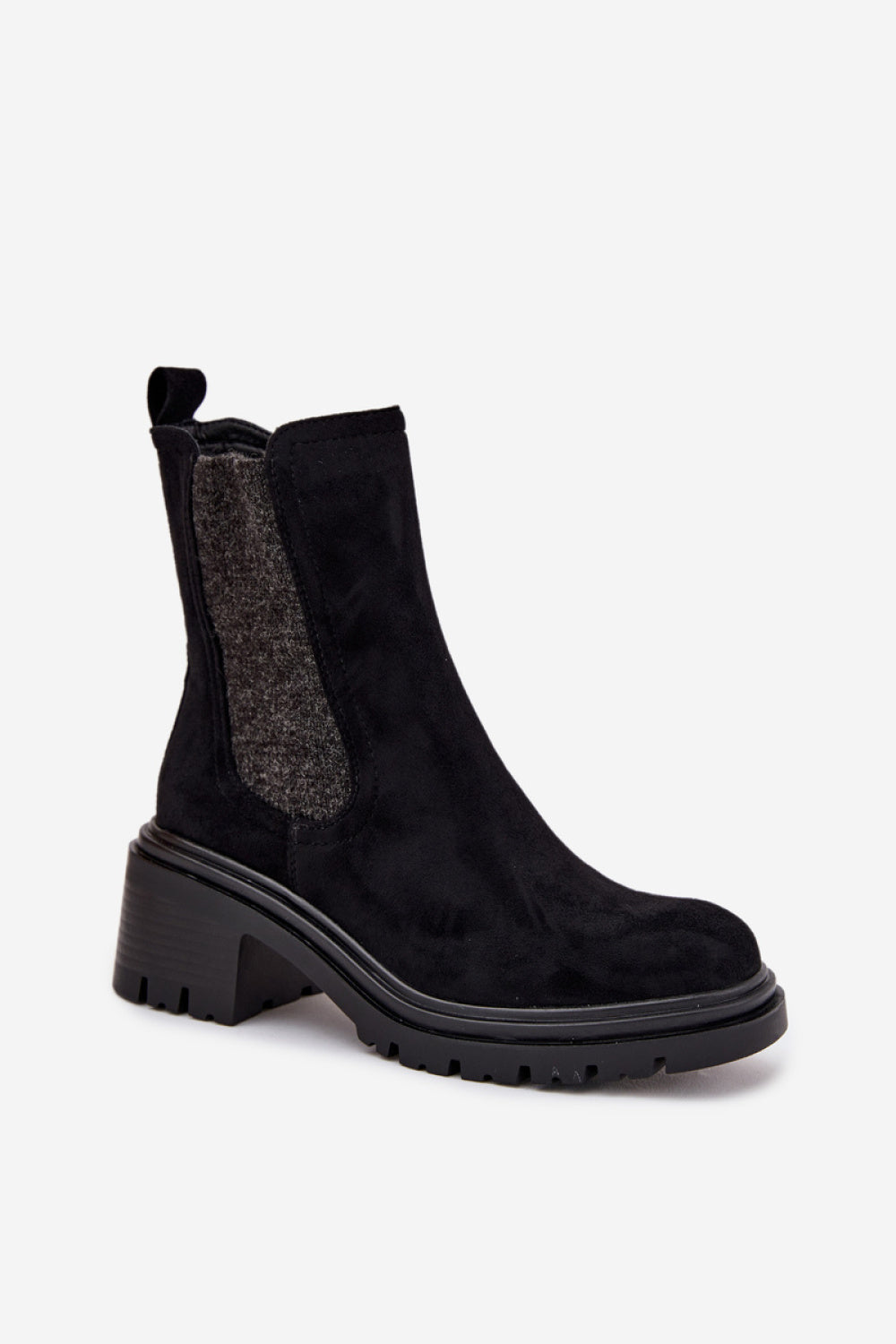 Step In Style Zoralia Black Faux Suede Block Heel Jodhpur Boots - view 2