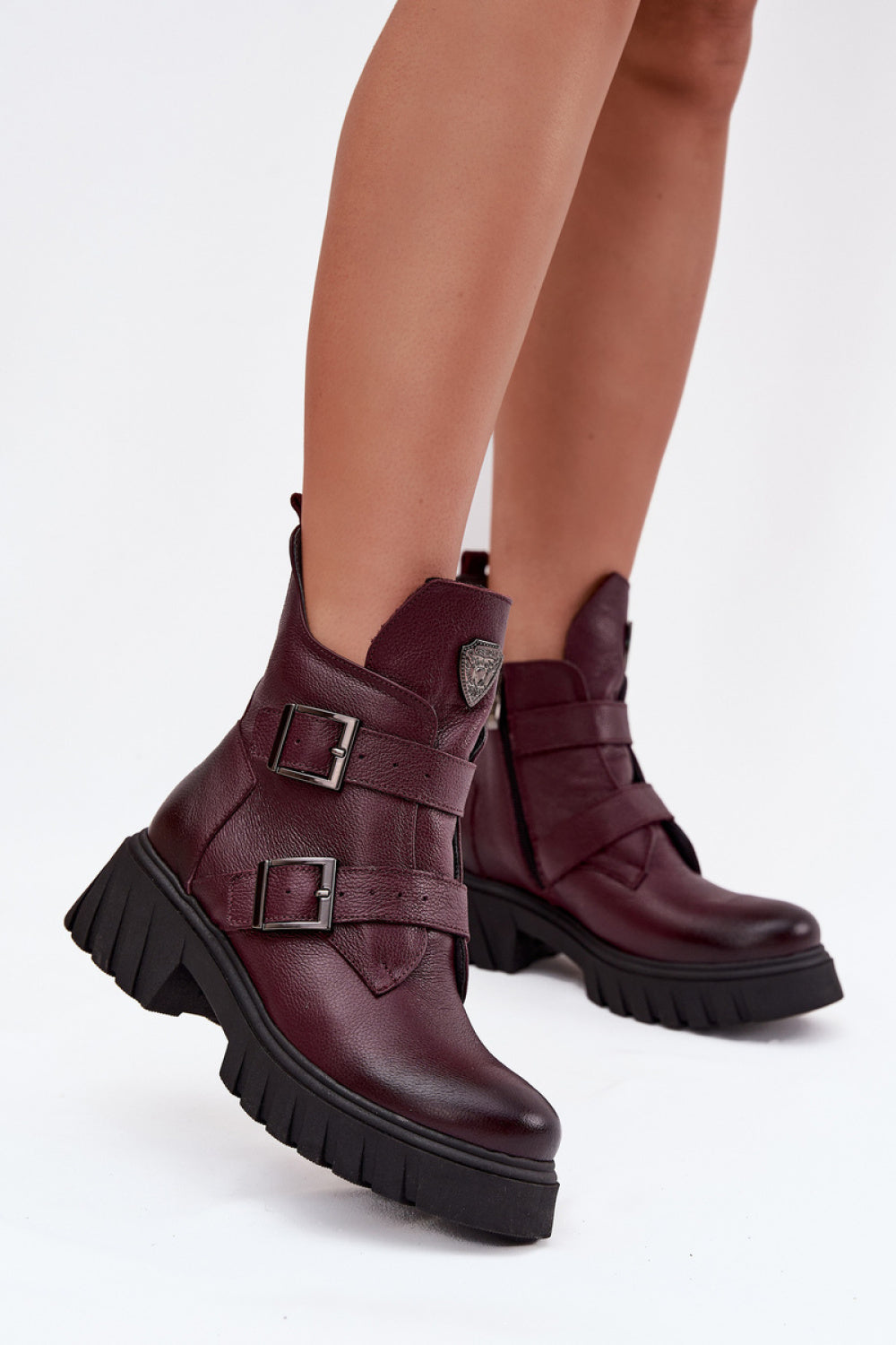 Step In Style Zazoo Burgundy Leather Boots