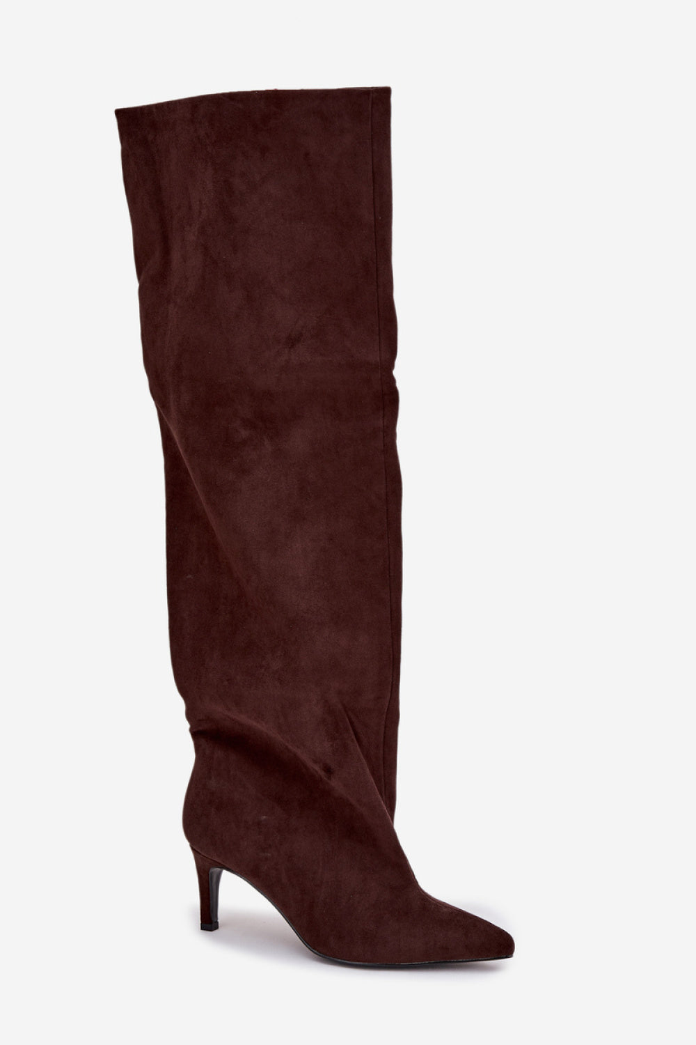 Step In Style Mavilla Chocolate Suede Stiletto Heeled Ankle Boots - view 2