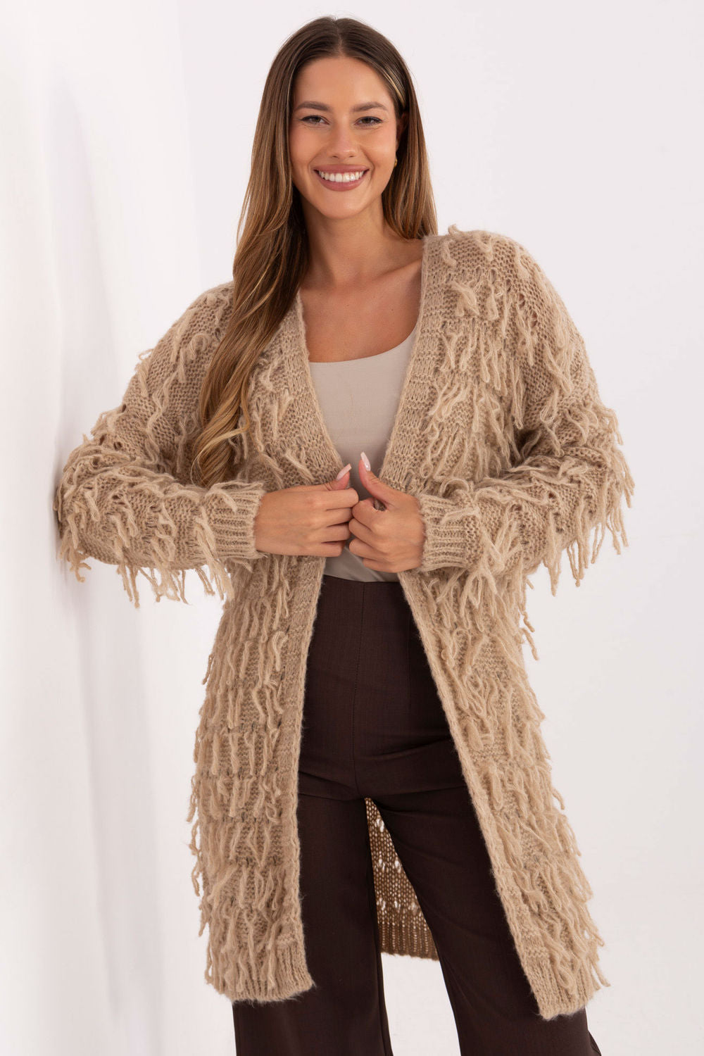 Rue Paris Beige Cardigan