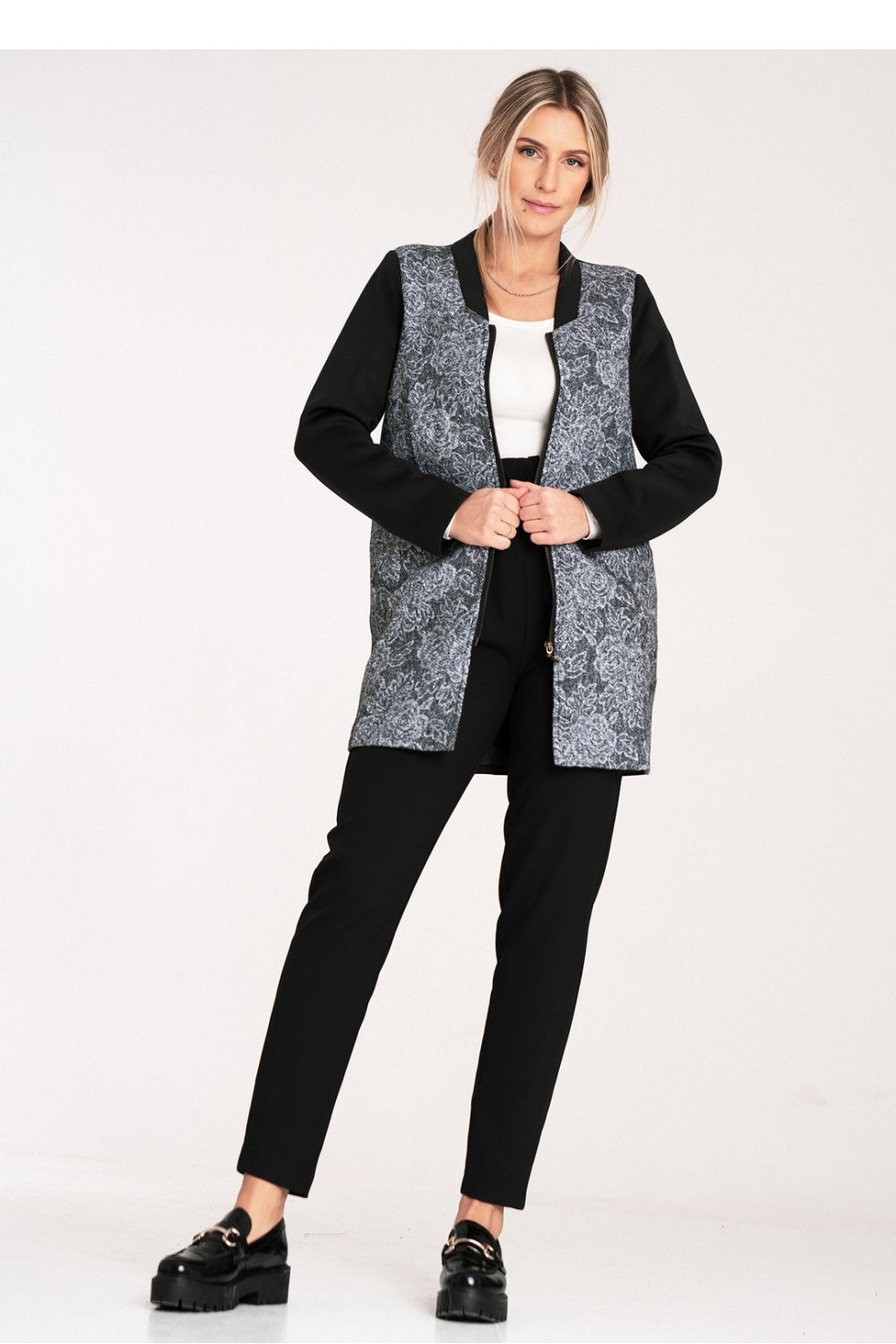 Figl Black Wool Coat - view 2