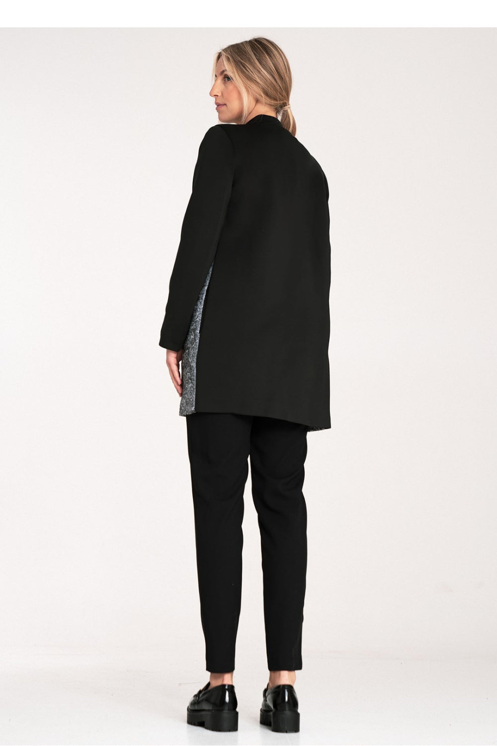 Figl Black Wool Coat - view 3