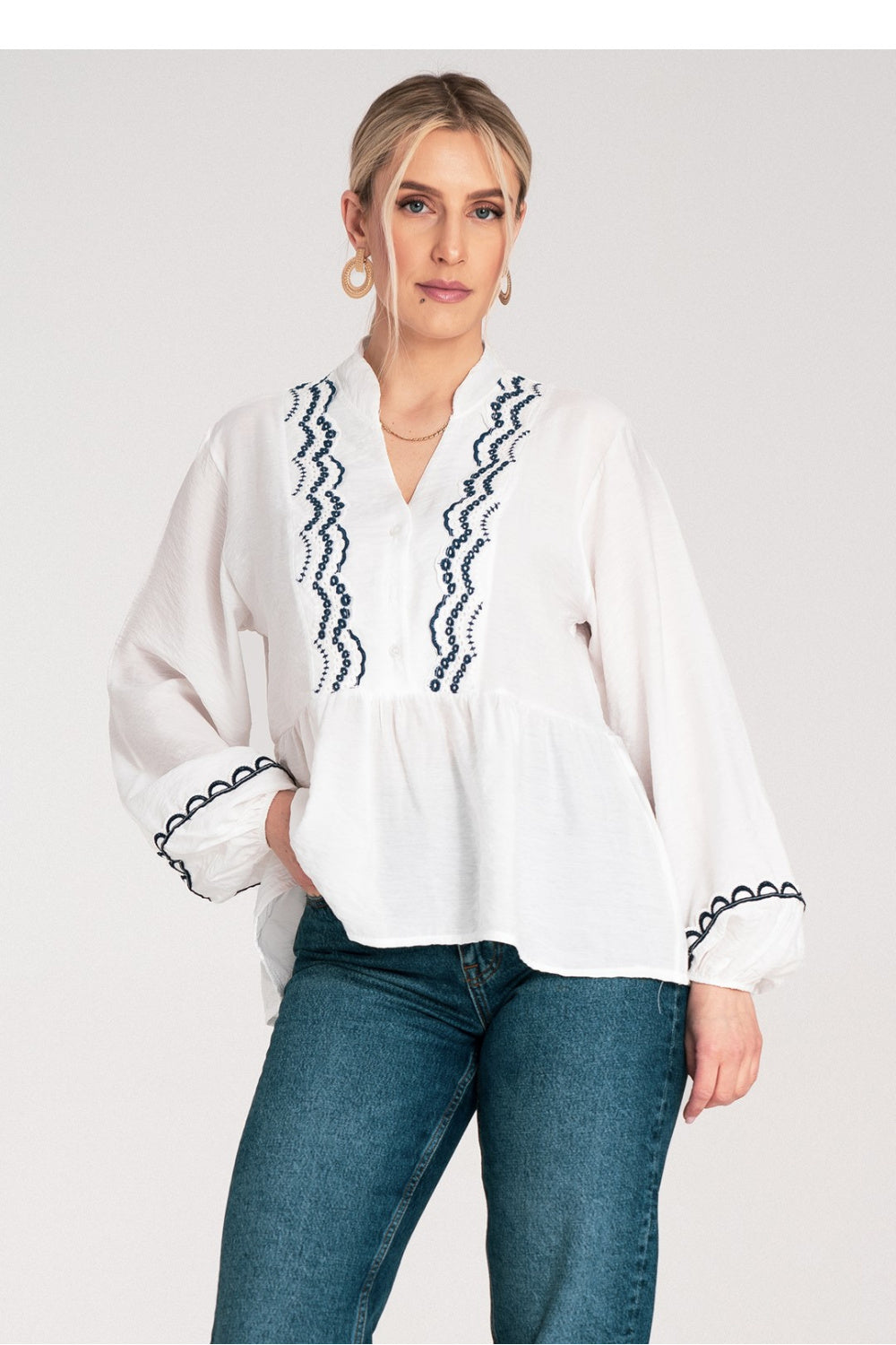 Figl White Viscose Blouse - view 2