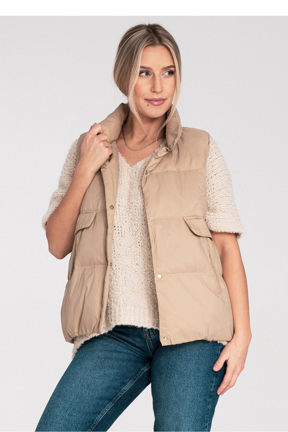 Figl Beige Gilet