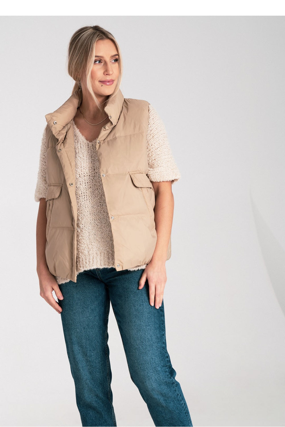 Figl Beige Gilet - view 2