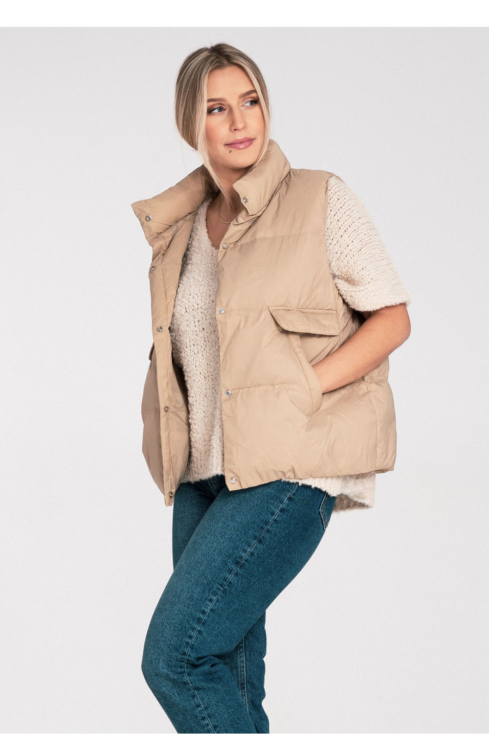 Figl Beige Gilet - view 4