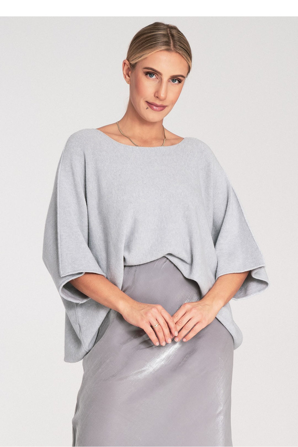 Figl Grey Batwing Top