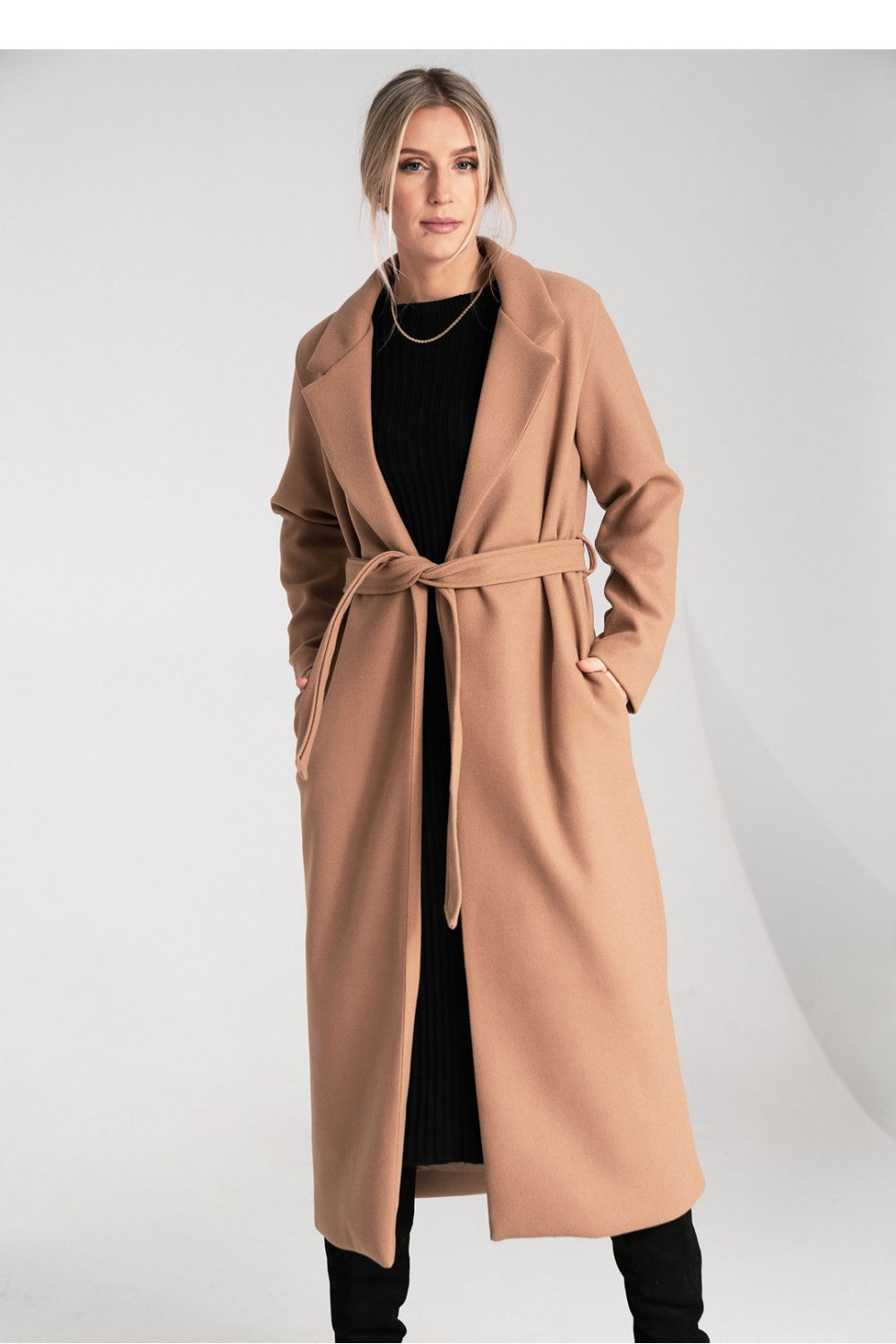 Figl Beige Polyester Coat