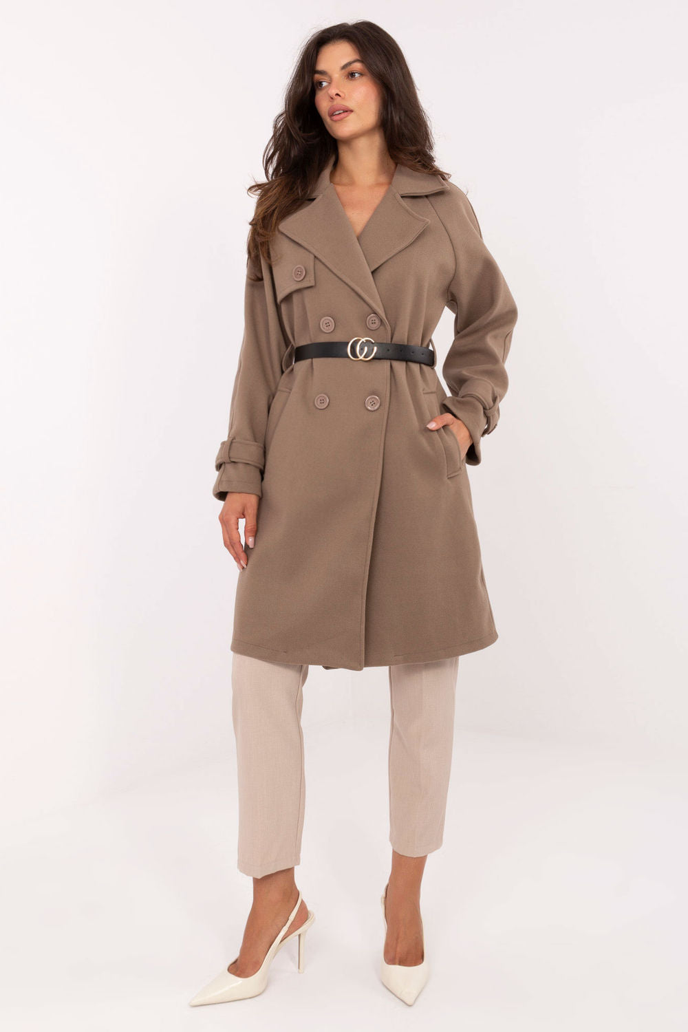 Rue Paris Dark Beige Coat