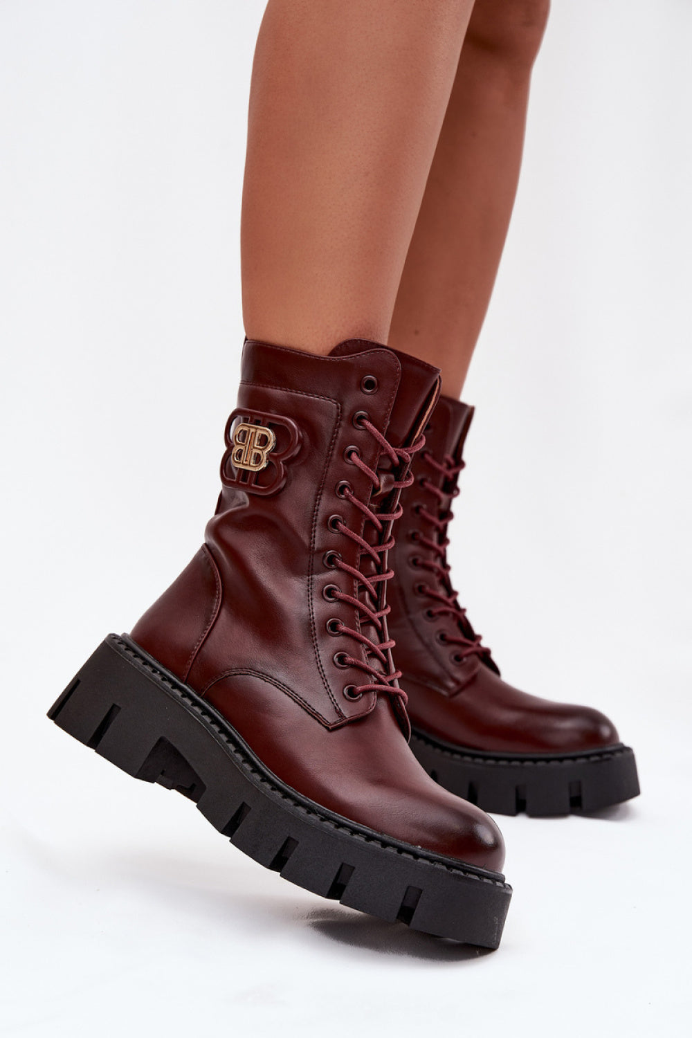 Step In Style Melisse Burgundy Ankle Boots