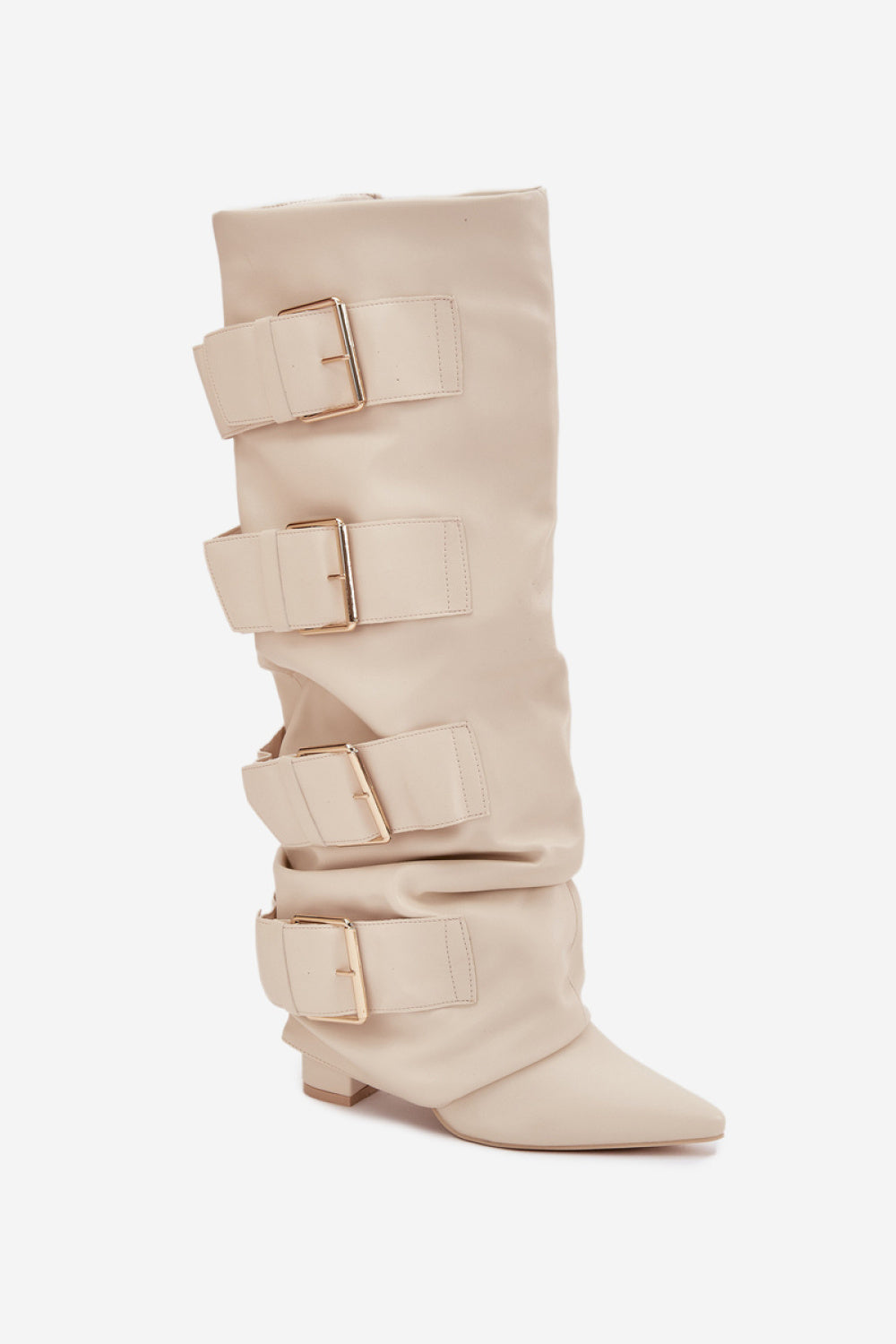 Step In Style Isavelle Light Beige Heeled Ankle Boots - view 2