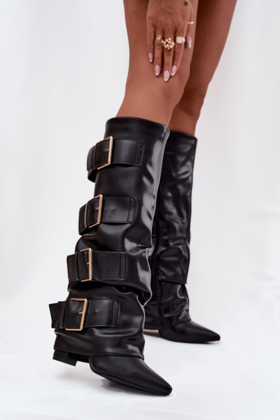 Step In Style Isavelle Black Heeled Ankle Boots