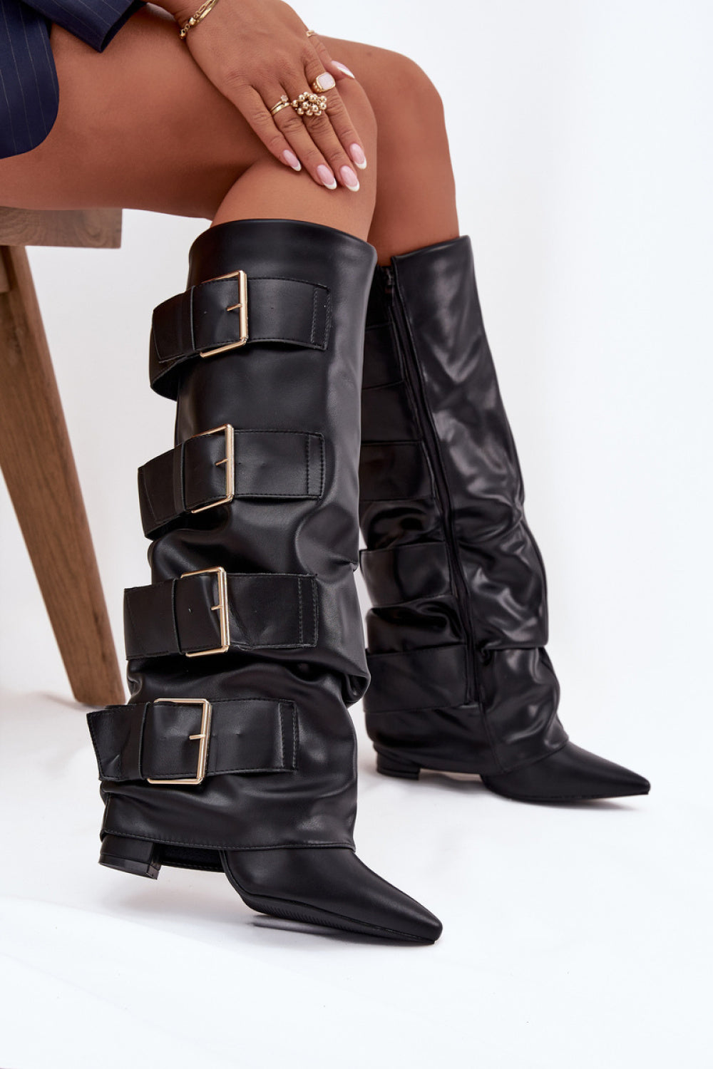 Step In Style Isavelle Black Heeled Ankle Boots - view 3