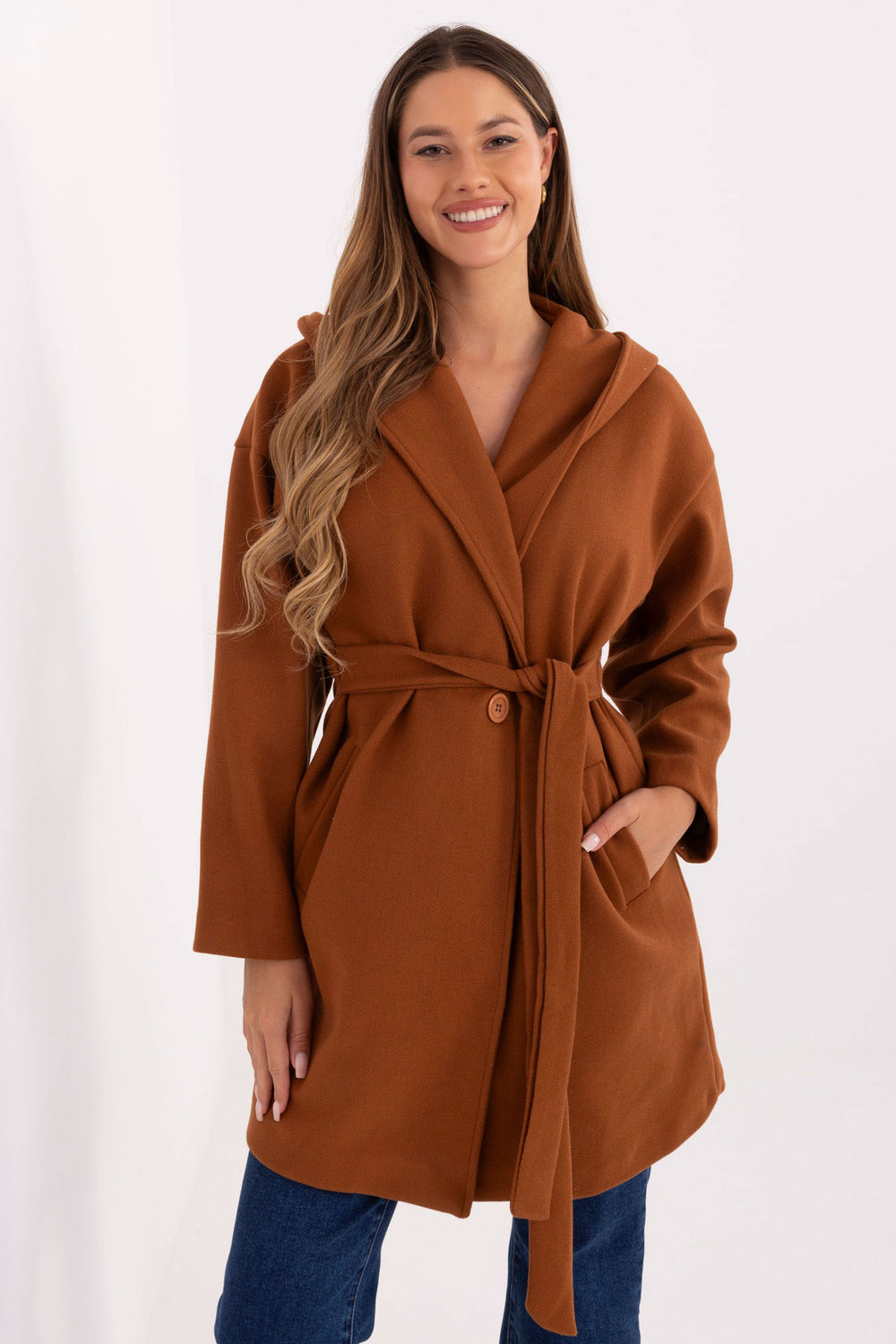 Rue Paris Light Light Brown Coat