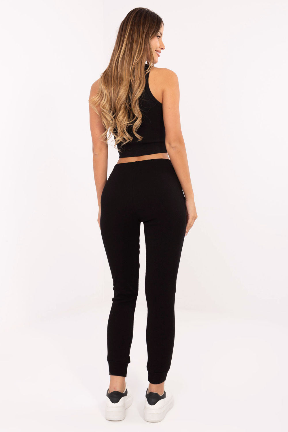 Relevance Black Cotton Joggers - view 3