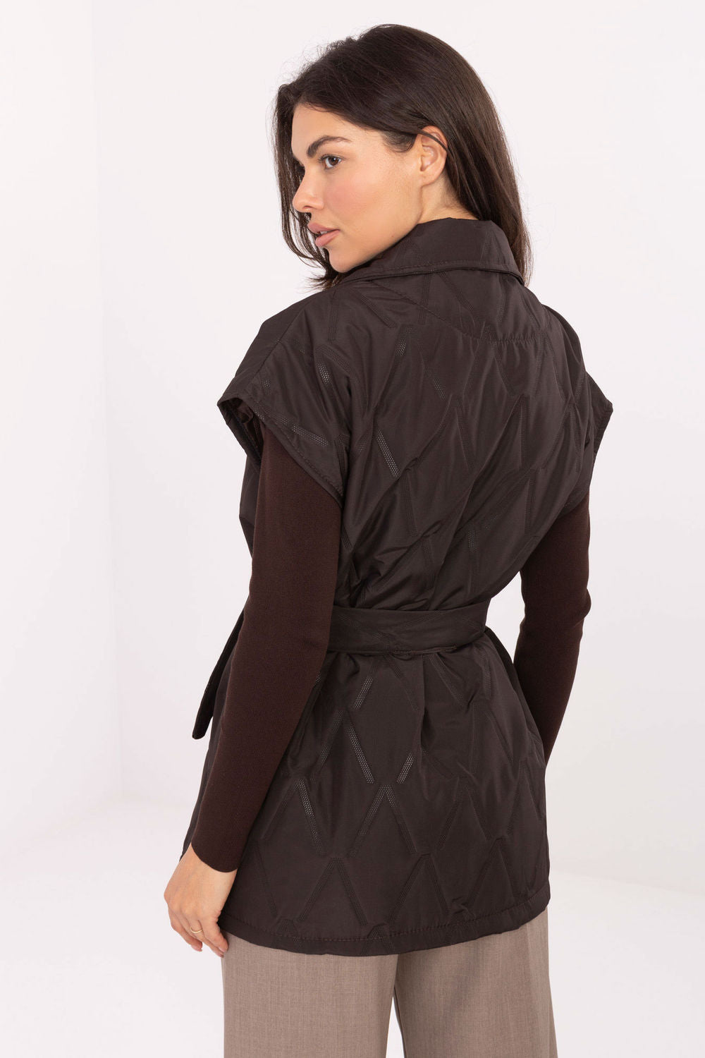 Rue Paris Dark Brown Gilet - view 3