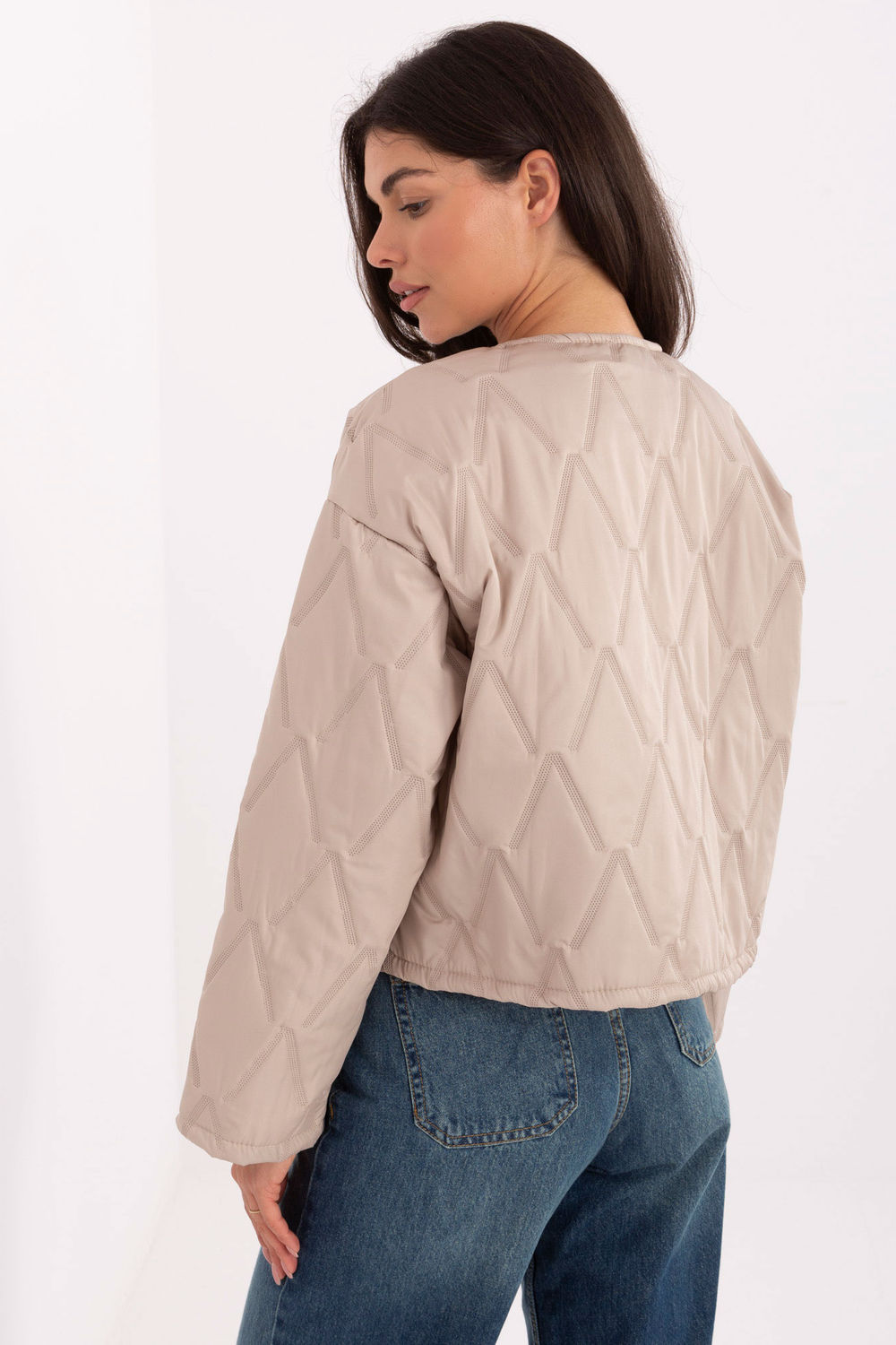 Rue Paris Beige Polyester Jacket - view 3