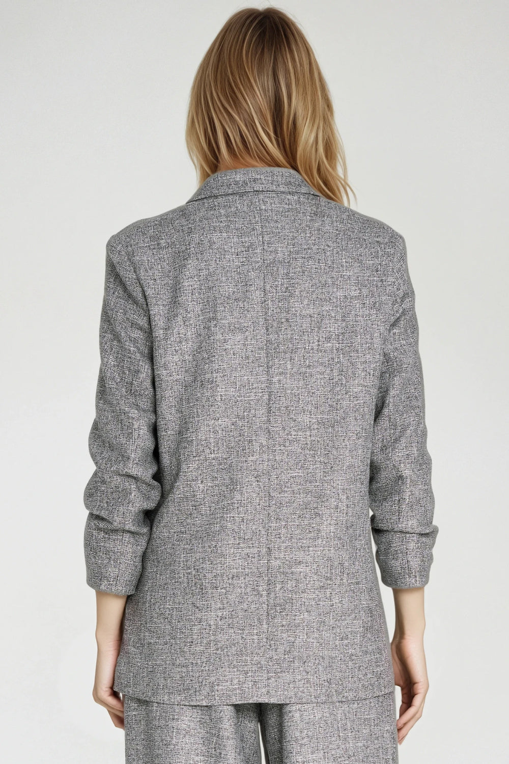 Nife Grey Marl Pleated Jacket - view 3