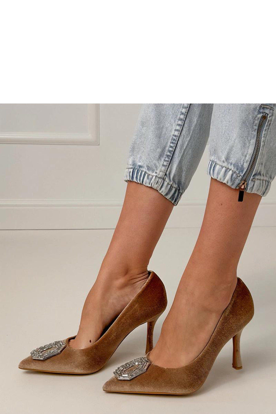 Solea Eleda Brown Faux Leather High Heels