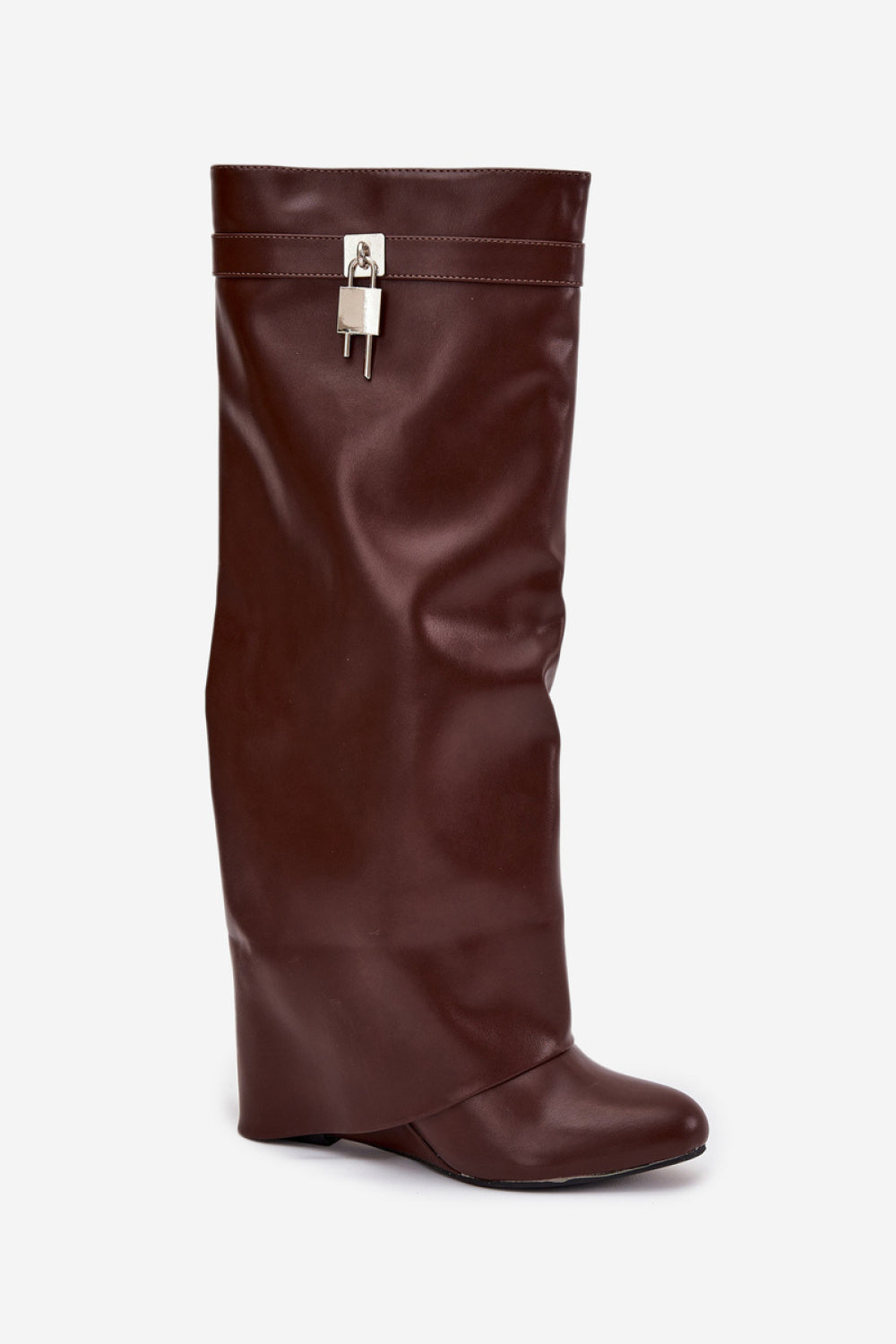 Step In Style Korivelle Brown Faux Leather Wedge Ankle Boots - view 2
