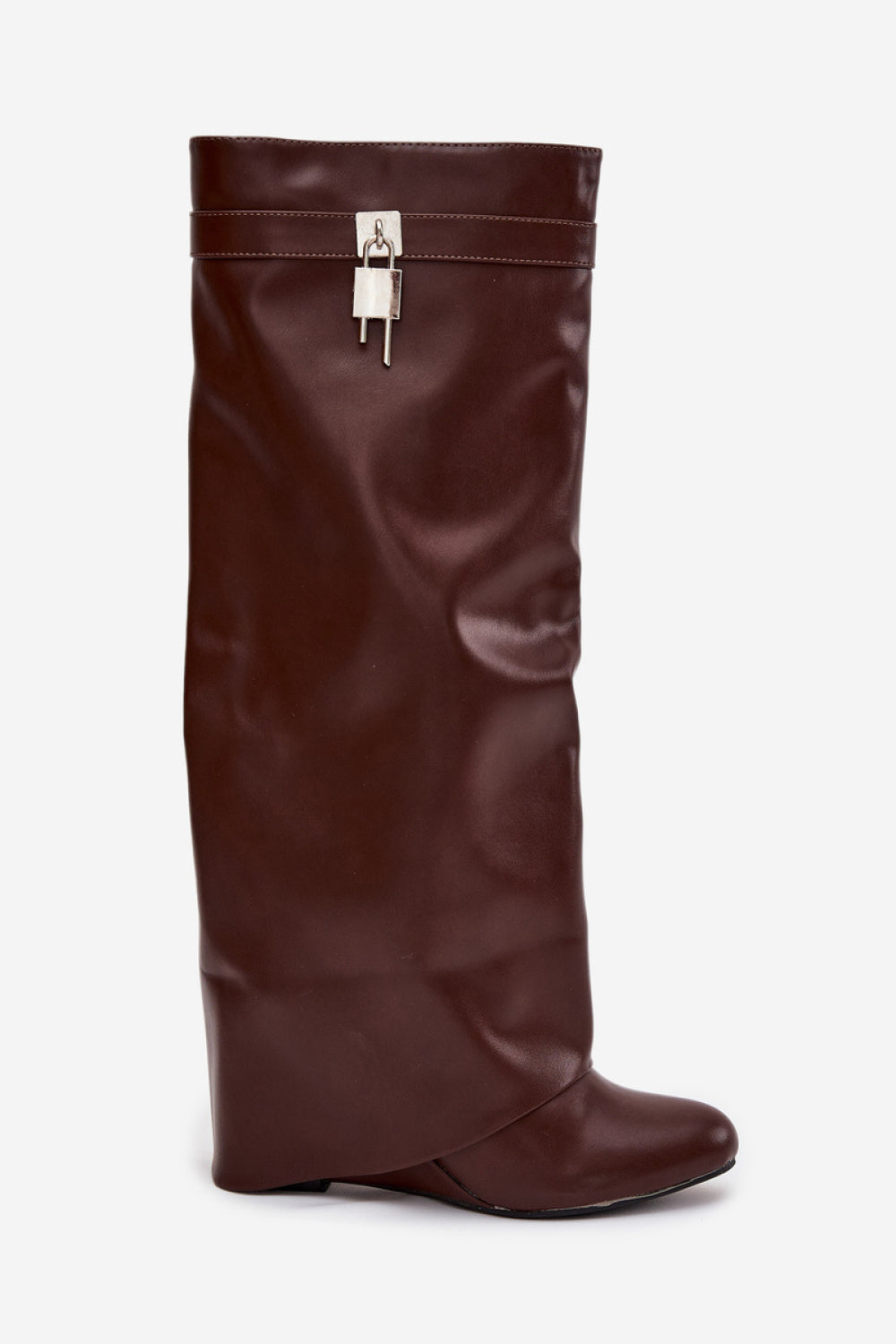 Step In Style Korivelle Brown Faux Leather Wedge Ankle Boots - view 3