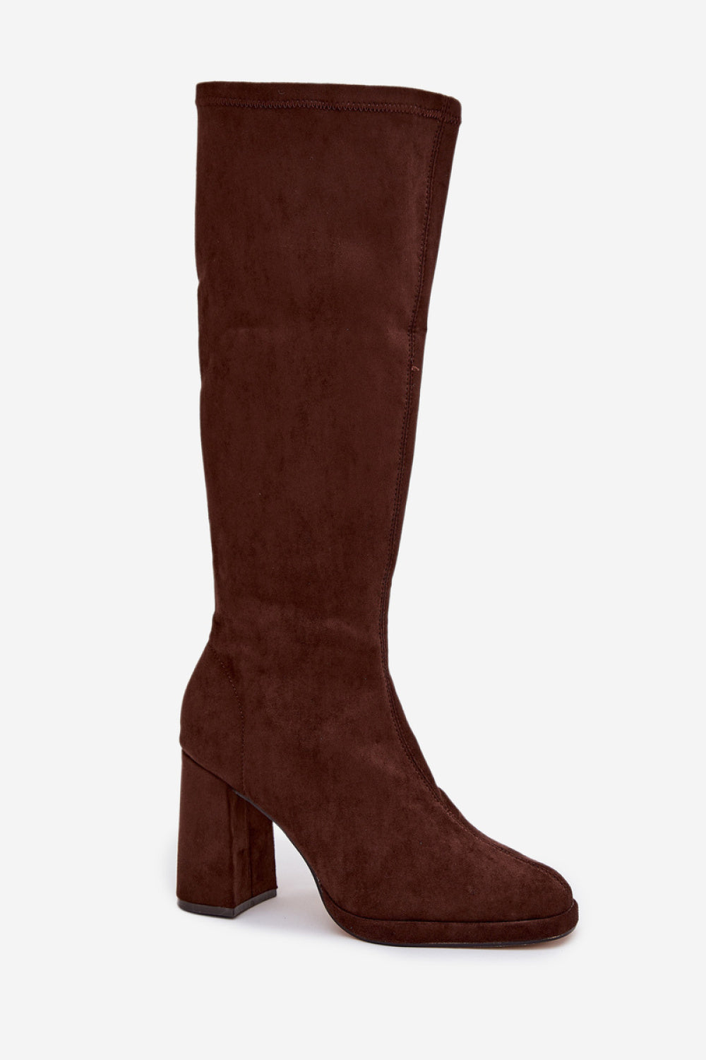 Step In Style Brivana Brown Faux Suede Heeled Ankle Boots - view 2
