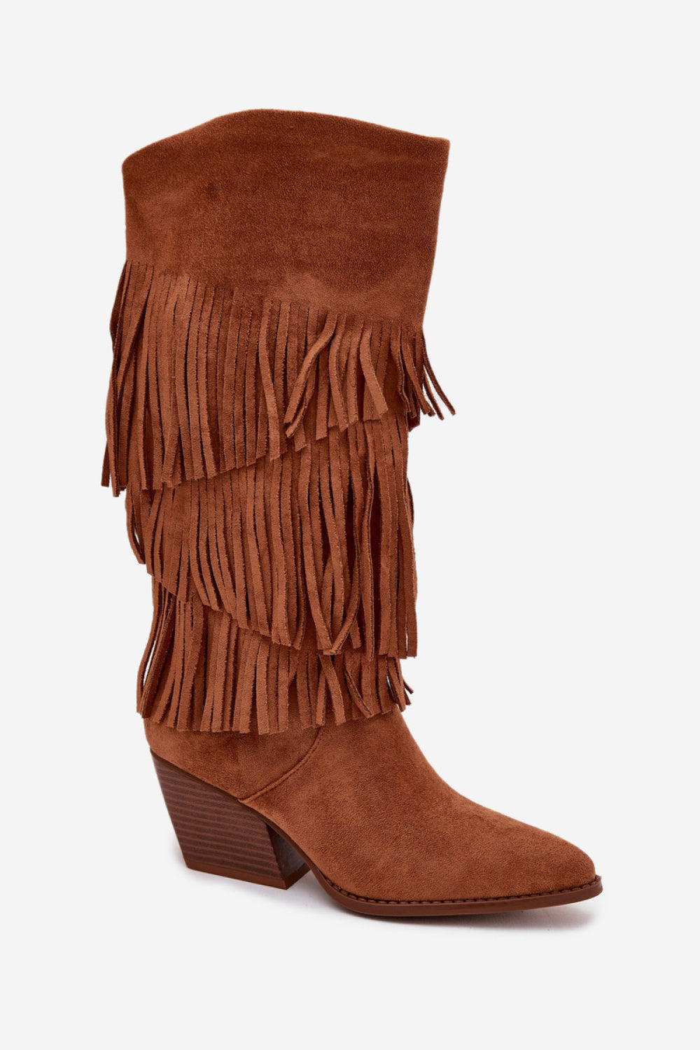Step In Style Brivina Camel Faux Suede Warm Lined Heeled Ankle Boots - view 2