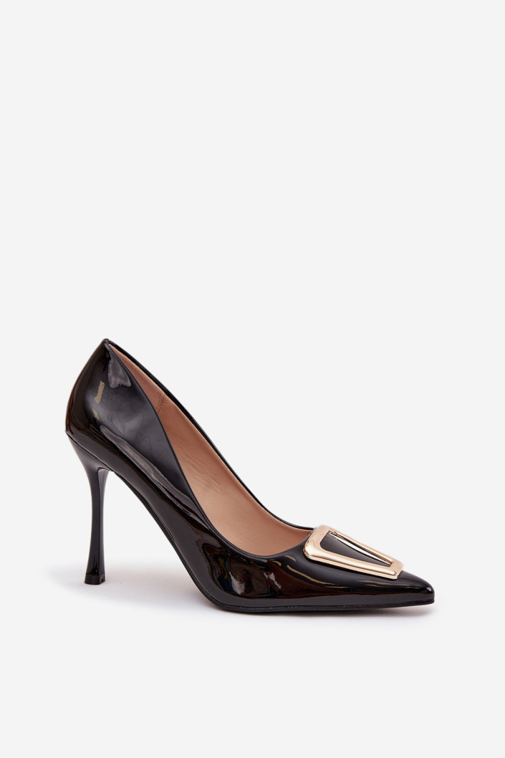 Step In Style Paivelle Black Faux Leather High Heels - view 2